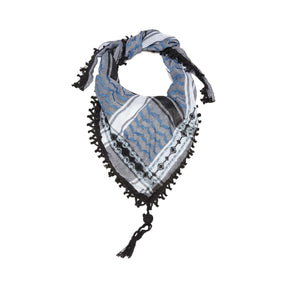 SEP Mini Blue Four Shades on Grey Keffiyeh with Tassel