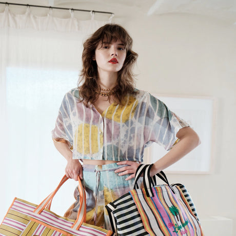 Polka Dot Tie Dye Crop Shirt