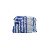 Alex.Max Blue Kiss Embroidered Clutch