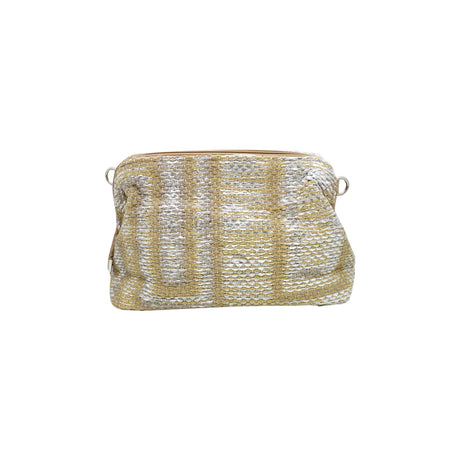Alex.Max Silver Beach Embroidered Clutch