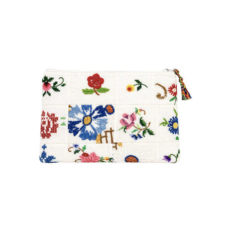 RELAX RE-LUX Golden Garden Patch Embroidery Pouch