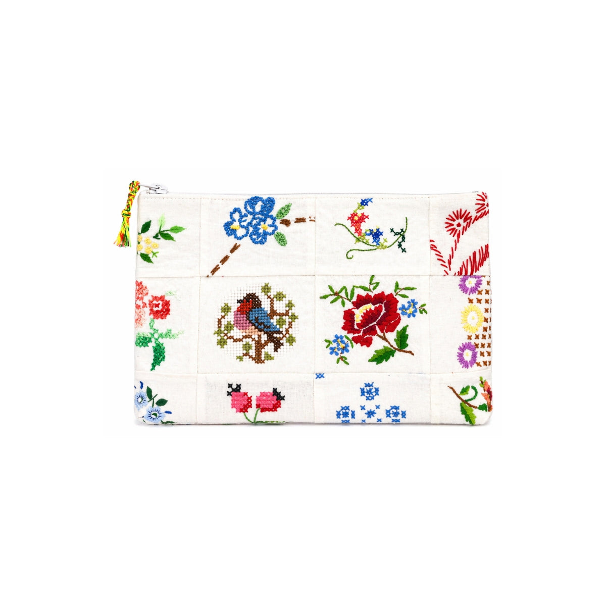 RELAX RE-LUX Folk Garden Patch Embroidery Pouch
