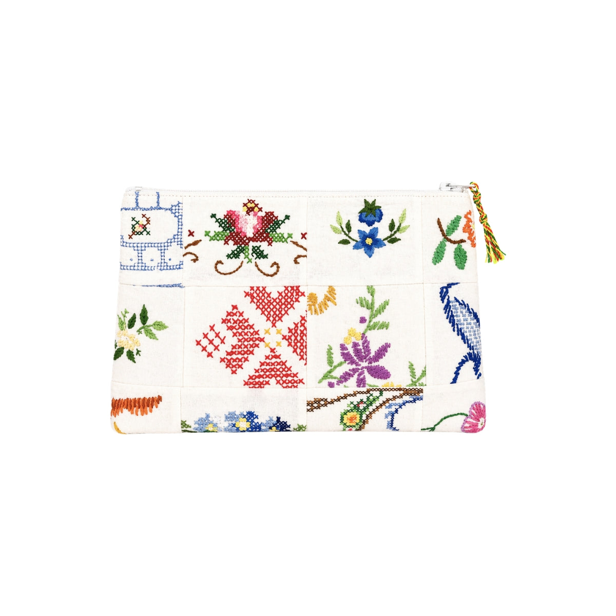 RELAX RE-LUX Soft Blossom Patch Embroidery Pouch