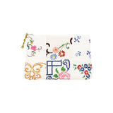 RELAX RE-LUX Rustic Bloom Patch Embroidery Pouch