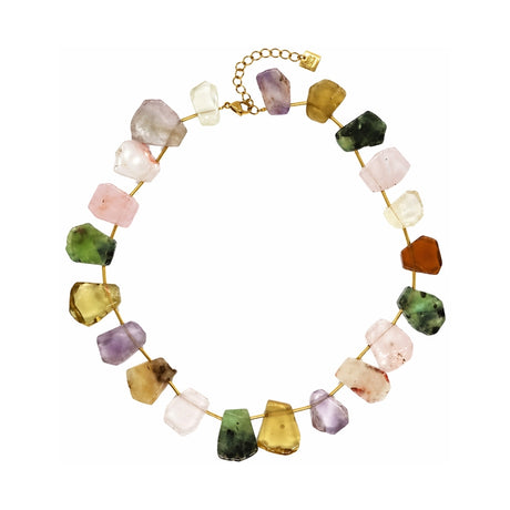 You & Eye Kaleidoscope Chunky Raw Stone Necklace