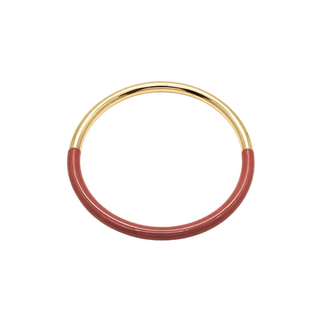 You & Eye Color Block Terracotta Enamel Bangle