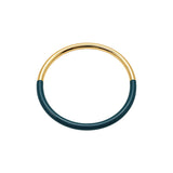You & Eye Color Block Dark Teal Enamel Bangle
