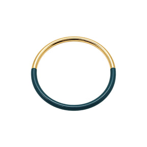You & Eye Color Block Dark Teal Enamel Bangle