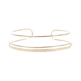 You & Eye Triple Strand Hammered Choker