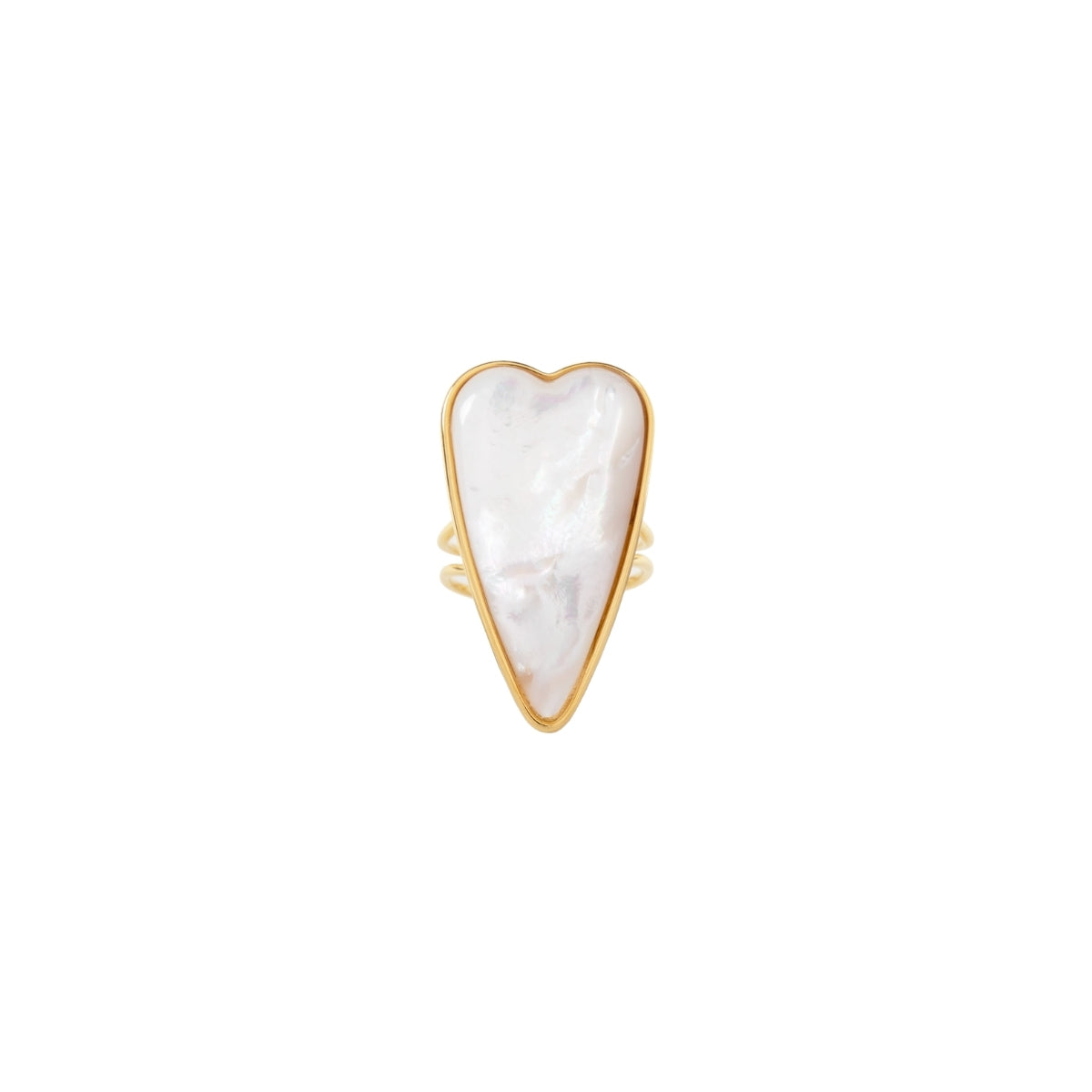You & Eye Agate Long Heart Ring