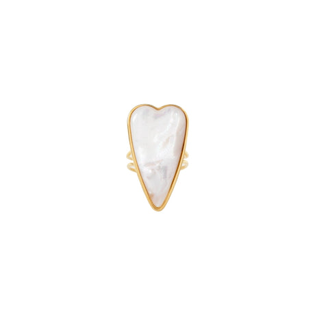 You & Eye Mother of Pearl Long Heart Ring