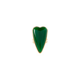 You & Eye Agate Long Heart Ring