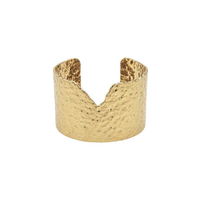 You & Eye Wide Hammered V Cuff Bracelet
