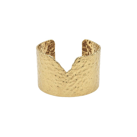 You & Eye Wide Hammered V Cuff Bracelet