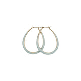 You & Eye Oil Green Teardrop Hoop Earrings
