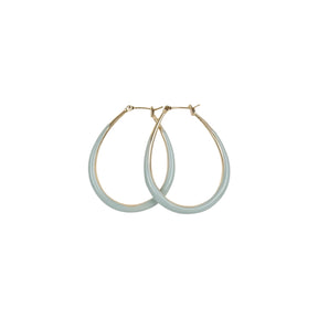 You & Eye Oil Green Teardrop Hoop Earrings