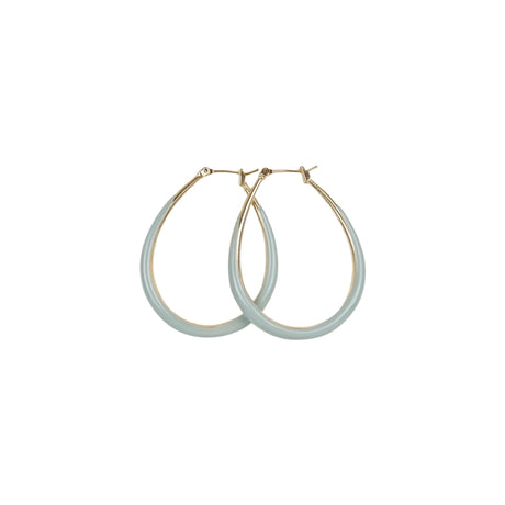 You & Eye Oil Green Teardrop Hoop Earrings