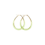 You & Eye Pistachio Teardrop Hoop Earrings