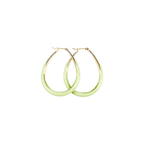 You & Eye Pistachio Teardrop Hoop Earrings