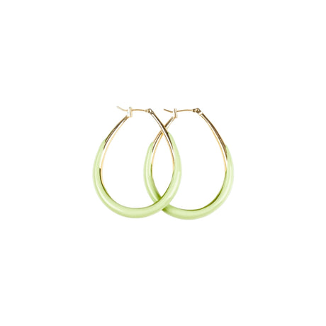 You & Eye Pistachio Teardrop Hoop Earrings