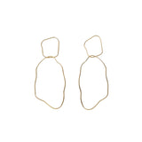 You & Eye Wavy Double Hoop Drop Earrings