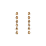 You & Eye Hammered Teardrop Linear Earrings