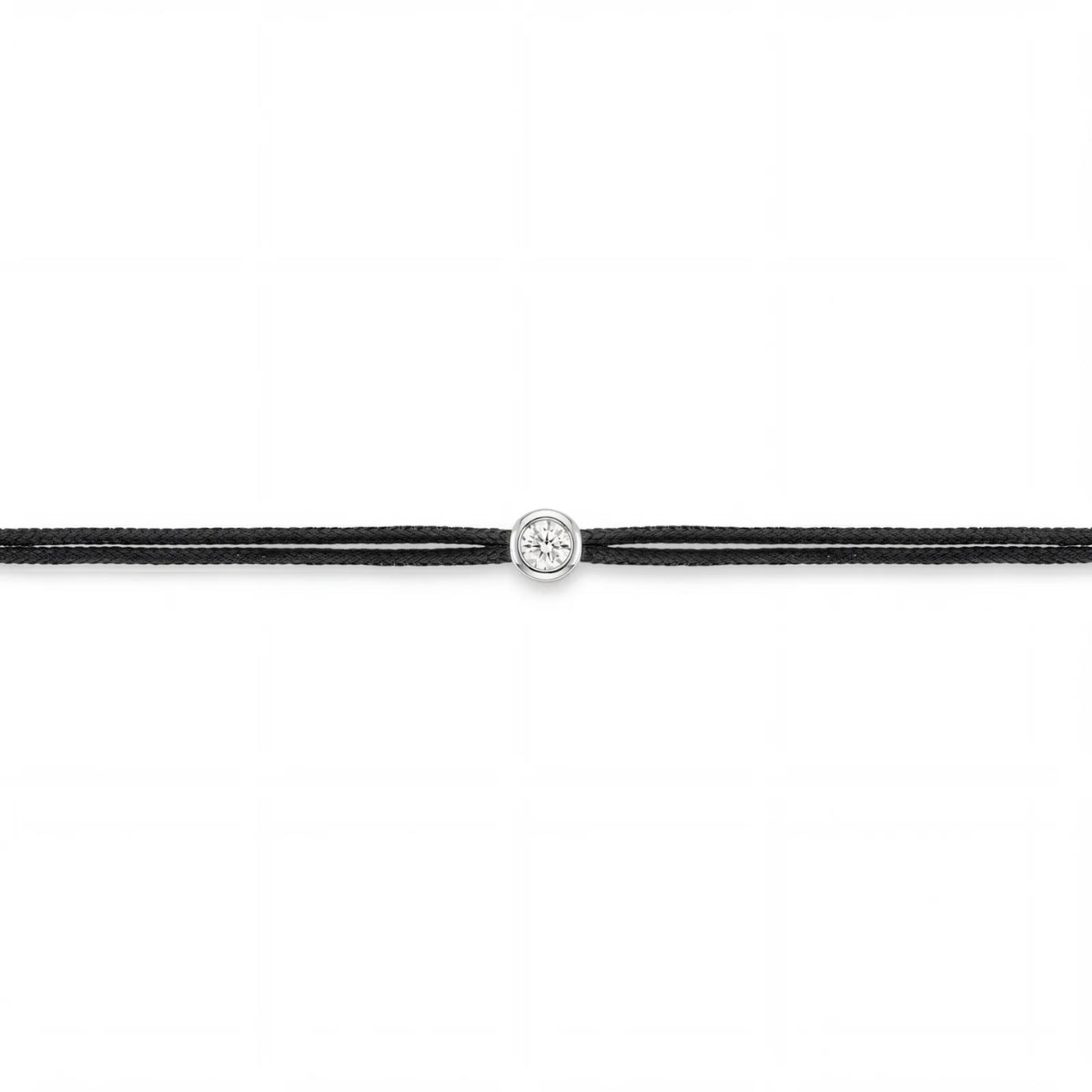 LoveLab Antwerp Cuty Diamond Black Cord Bracelet