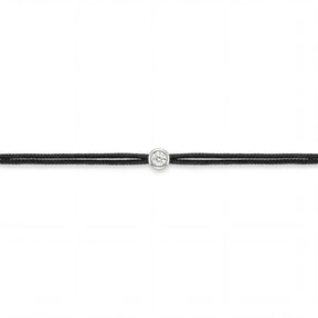 LoveLab Antwerp Cuty Diamond Black Cord Bracelet