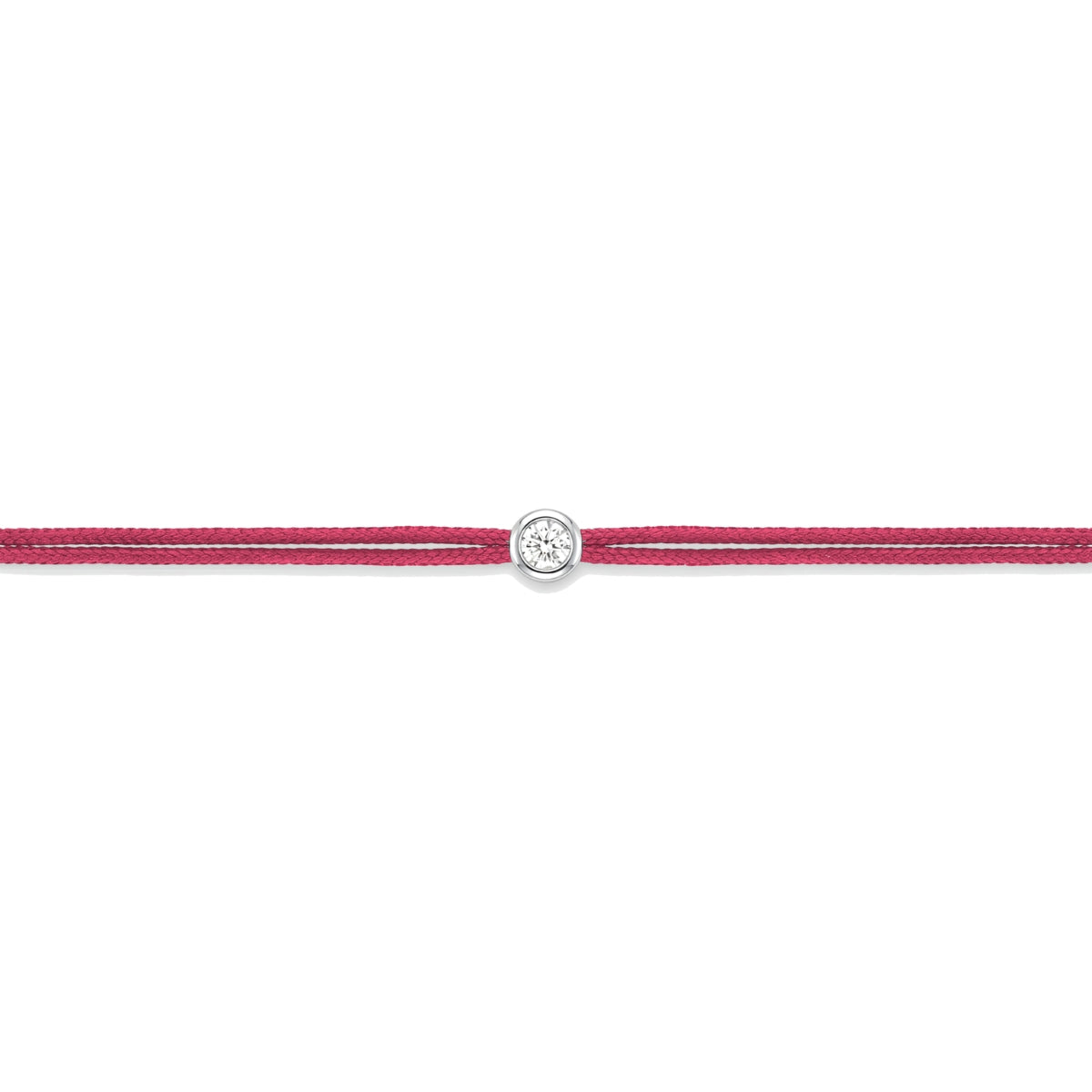 LoveLab Antwerp Cuty Diamond Burgundy Cord Bracelet