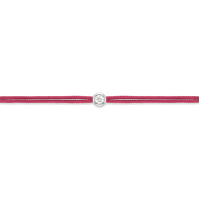LoveLab Antwerp Cuty Diamond Burgundy Cord Bracelet