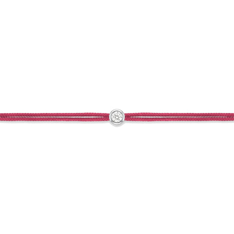 LoveLab Antwerp Cuty Diamond Burgundy Cord Bracelet