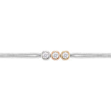 LoveLab Antwerp Mix Three-Tone Diamond Grey Cord Bracelet