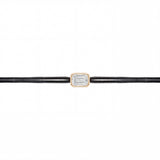 LoveLab Antwerp Emerald Cut Diamond Black Cord Bracelet