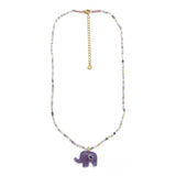Elephant Fluorite Beaded Necklace