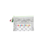 Mellow White Bandana PVC Pouch with Embroidered Beach Please