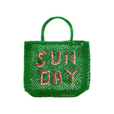 The Jacksons Bags Small Green Sunday Jute Tote Bag