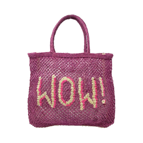 The Jacksons Bags Large Orchid Wow Jute Tote Bag