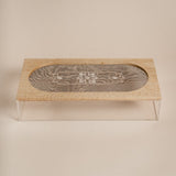 Embroidered Mesh Large Rectangle Plexi Box
