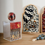 Decoupage Tall Plexi Box with Sphere Handle