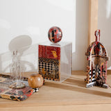 Decoupage Tall Plexi Box with Sphere Handle