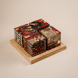 JRD Home Mixed Motifs Decoupage Plexi Boxes with Wooden Tray