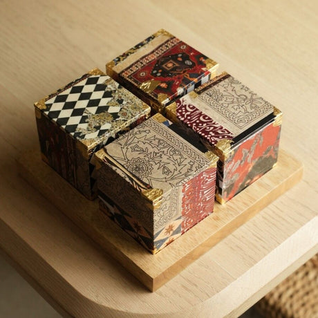 Decoupage Plexi Boxes with Wooden Tray