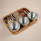 Decoupage Wooden Tray with 3 Bowls