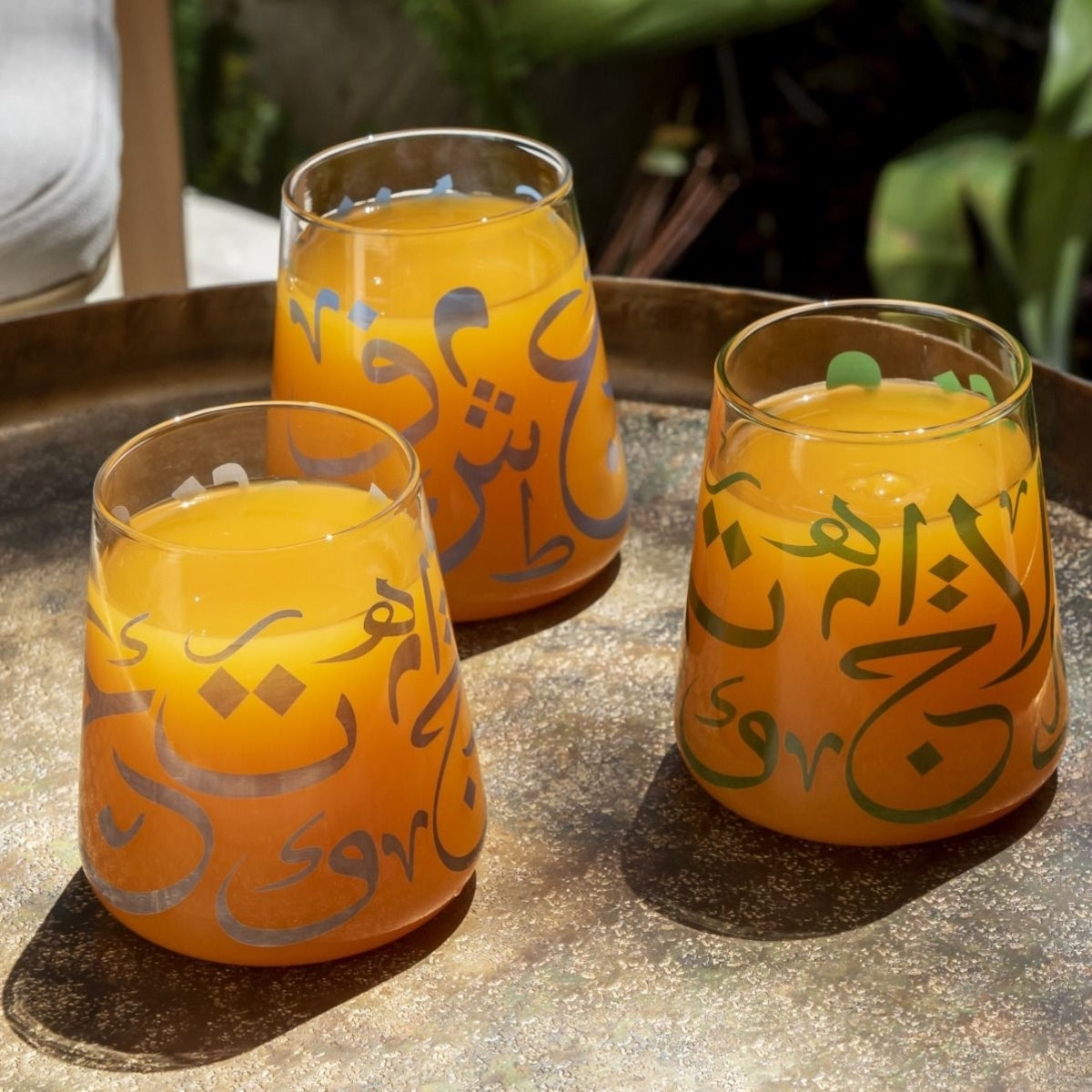 Arabic Calligraphy Glasses Set of 6
