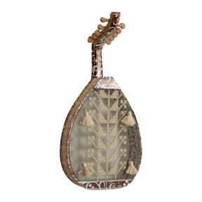 JRD Home Arabic Calligraphy Oud Guitar Wall Hanging Decor with Embroidery