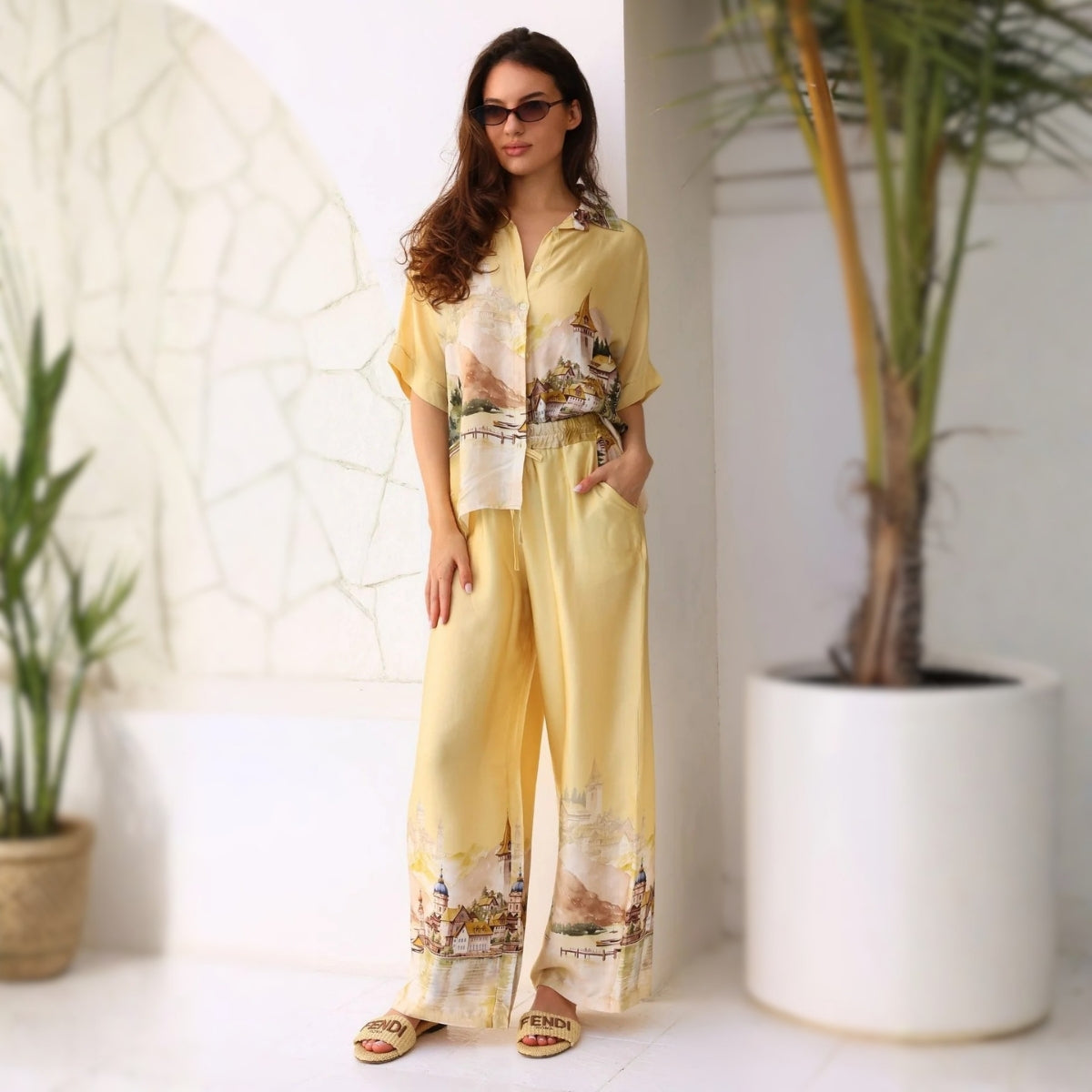 Clutch Yellow Tatiana Pants Co-Ord Set