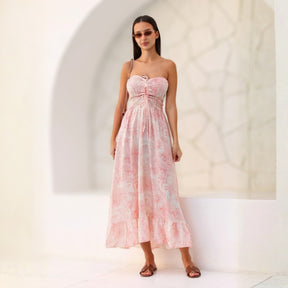 Clutch Pink Garden Maxi Dress