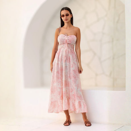 Clutch Pink Garden Maxi Dress