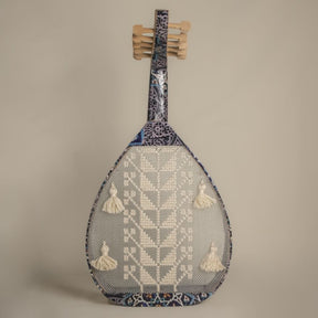 JRD Home Arabic Pattern Oud Guitar Wall Hanging Decor with Embroidery
