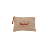 Alex.Max Sunshine Embroidered Jute Clutch